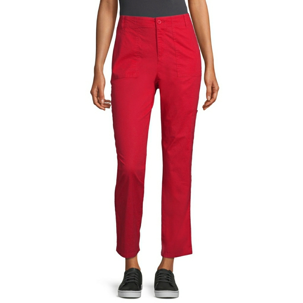 NWT Liz Claiborne Cropped Pants in Red